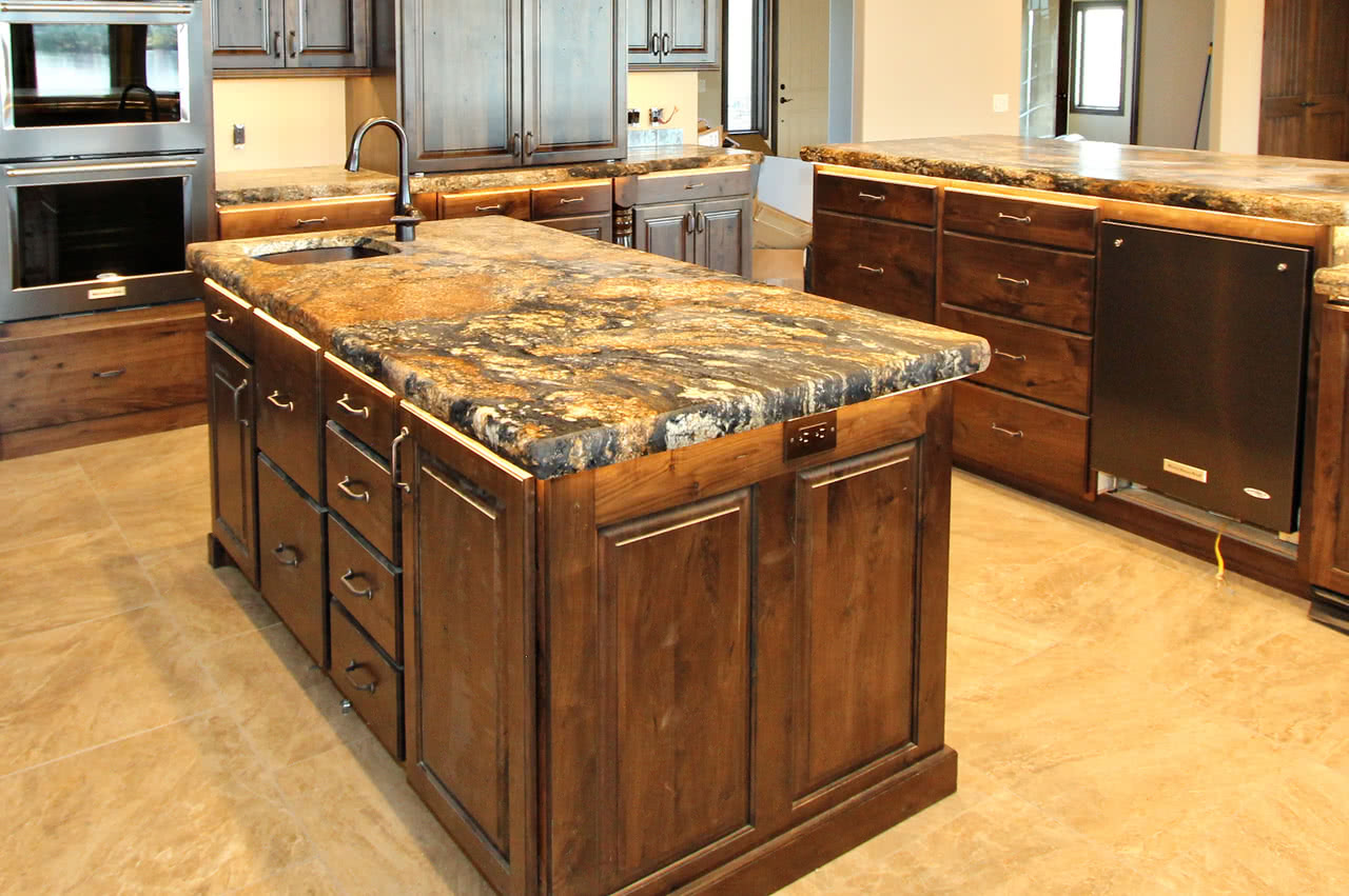 Under countertop lights illuminate drawer space or floor beneath